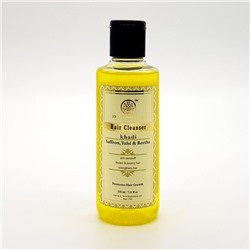 Khadi Natural Шампунь с Шафраном, Тулси и экстрактом Плодов Мыльного Дерева 210мл
