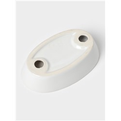 Аксессуары для ванной Доляна «Рельеф», 4 предмета, дозатор 340 мл, мыльница, 2 стакана 300 мл, белые