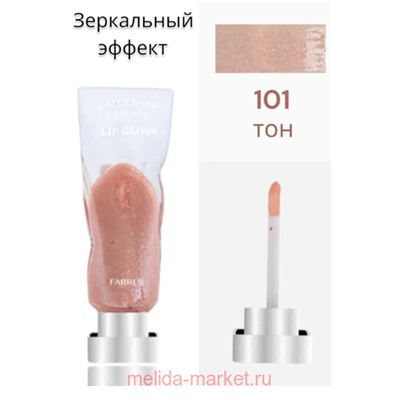 Farres Блеск для губ с эффектом жидкого стекла Water Shine essense тон 101 нежный абрикос 7047