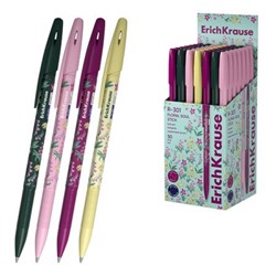 Ручка шариковая 0.7мм R-301 Stick Floral Soul синяя 63077 ErichKrause