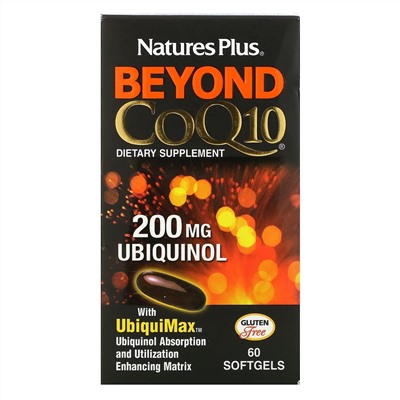 Nature's Plus, Beyond CoQ10, (коэнзим Q10), 60 капсул