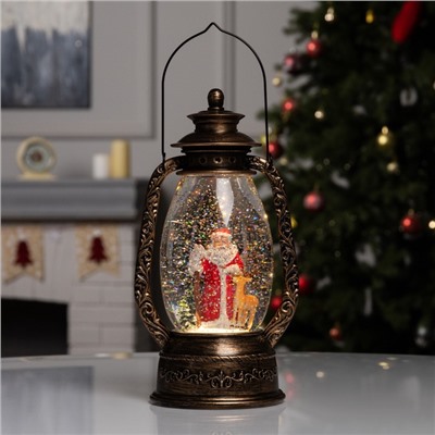 Фигура светодиодная «Дед Мороз» 26×14×12 см, от бат. батарейки ААx3 (не в комплекте), USB, свечение тёплое белое