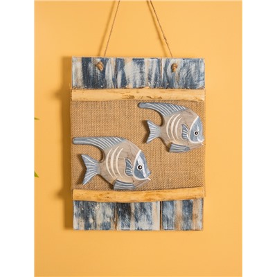 Панно плетёное «Пара рыбок», 25×4×55 см