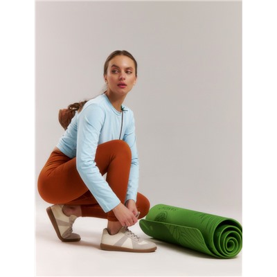 Легинсы спортивные женские MINAKU: SPORTLY, коричневые, размер 46-48