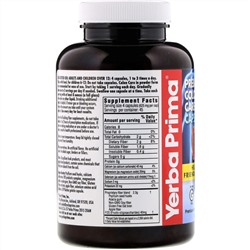 Yerba Prima, пребиотик для поддержки кишечника, 180 капсул