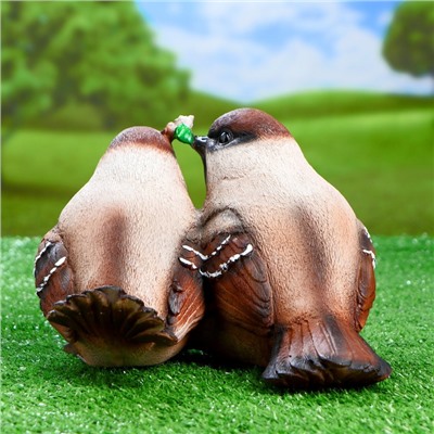 Садовая фигура из полистоуна «Воробьи», 24×21×17 см