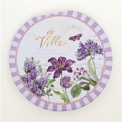 УЦЕНКА Банки жестяные для хранения сыпучих продуктов «Лаванда», 7×9 см/10×13 см/13×16 см, 3 шт.