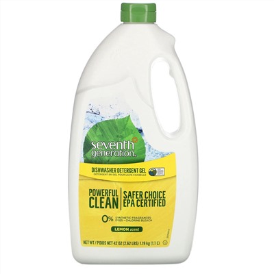 Seventh Generation, гель для посудомоечной машины, лимон, 1,19 кг (42 жидк. унции)