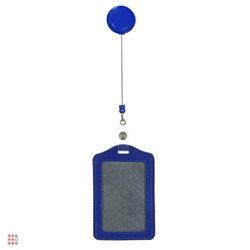 Чехол для карты, бейджа, пропуска, 11х7см, три цвета, рулетка со шнурком 60см