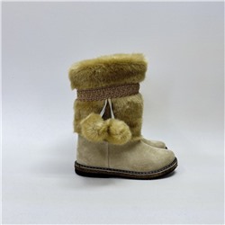 Унты женские бежевые “Норка” бежевые на войлочной подошве