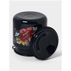 Бидон эмалированный «Апрель», 3 л, с ручкой и крышкой, чёрный