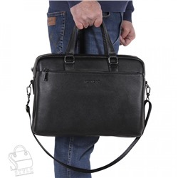Портфель мужской кожаный 66275H black Heanbag