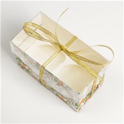 Коробка для капкейка «Новый год: Мандаринка», 16×8×10 см