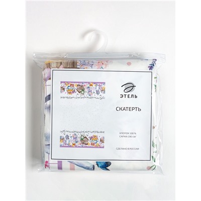 Скатерть Этель «Цыплята и куличи» 110×147 см, 100% хлопок, саржа 190 г/м²