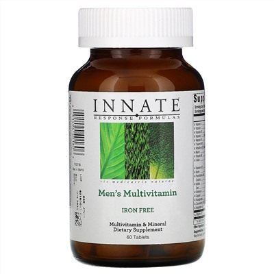 Innate Response Formulas, мультивитамины для мужчин, без железа, 60 таблеток