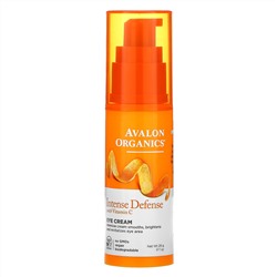 Avalon Organics, Eye Cream, Intense Defense with Vitamin C, 1 oz (29 g)