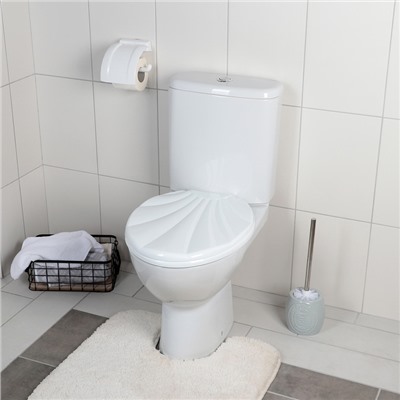 Сиденье для унитаза «Ракушка», с крышкой, белое