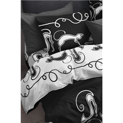 КПБ  Павлайн Sweet Sleep Кошки ч/б Семья