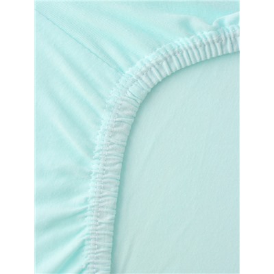 Простыня на резинке 2-спальная KUPU-KUPU, 160×200+20 см, ментол, трикотаж