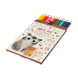 Карандаши 18цв "LOVE ME. КОТИКИ. СЧАСТЬЕ" 30-0155 Bruno Visconti