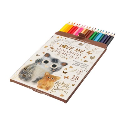 Карандаши 18цв "LOVE ME. КОТИКИ. СЧАСТЬЕ" 30-0155 Bruno Visconti
