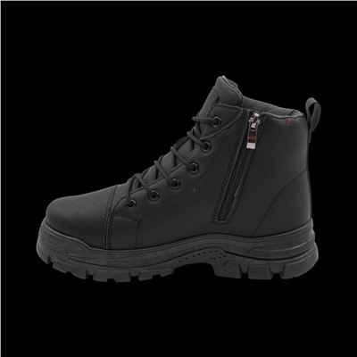 Ботинки на меху Н965-1 черные п/п