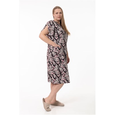 Халат с коротким рукавом из хлопка М325408ср