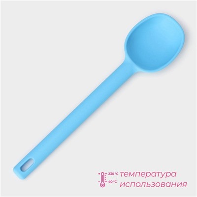 Ложка Доляна «Люкс», 28×6.5×2 см, голубая