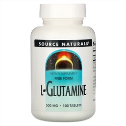 Source Naturals, L-глутамин, 500 мг, 100 таблеток
