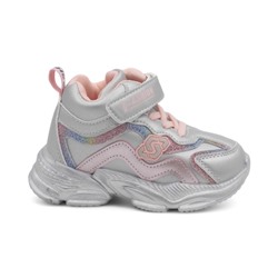 Кроссовки детские высокие В8982-28 серебро