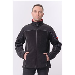 Толстовка мужская флис утепленная с нашивками