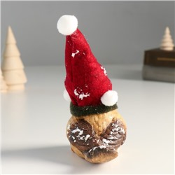 Фигурка керамика «Воробышек в шапке-колпаке и шарфике», 11×6.5×10 см