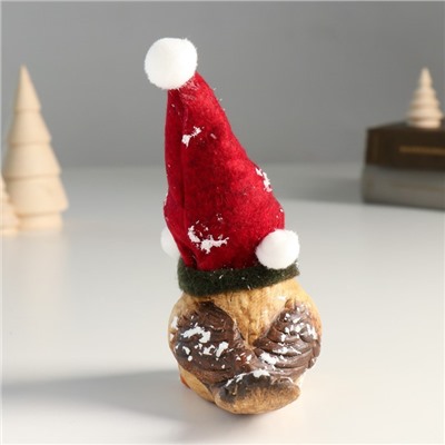 Фигурка керамика «Воробышек в шапке-колпаке и шарфике», 11×6.5×10 см