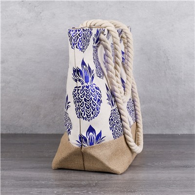 Сумка пляжная на молнии 45х32х14 см / BB24 /уп 1/микс