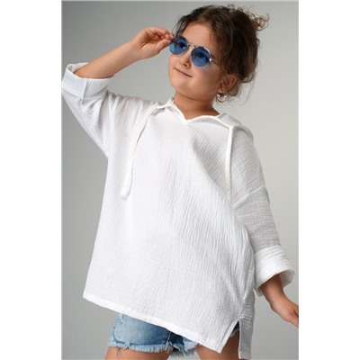 Детская хлопковая пляжная туника из муслина Happyfox