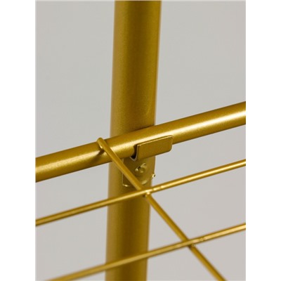 Подставка для цветов Greengo, 7 полок, 43×22×126 см, напольная, металл, цвет золотой