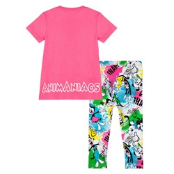 Комплект детский трикотажный для девочек: фуфайка (футболка), брюки (легинсы)