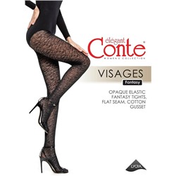 Колготки женские CONTE Колготки с фантазийным рисунком "лица" VISAGES