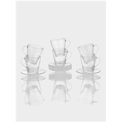 Чайный сервиз ОСЗ «Грация», 12 предметов: кружка 250 мл, 6 шт., блюдце, 6 шт., стекло