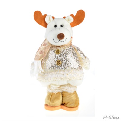 Новогоднее украшение Олень на телескопических ножках 46/55 см / SH014 /уп 72/