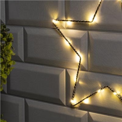 Светодиодная фигура «Звезда» 28×28 см, металл, батарейки ААх2 (не в комплекте), свечение тёплое белое