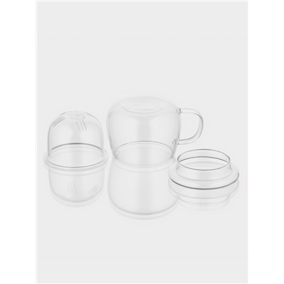 Кружка для заваривания «Лоран», 300 мл, 13×9×8.5 см, со стеклянным ситом, прозрачная