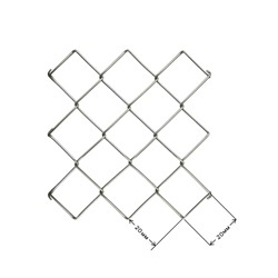 Металлическая сетка - рабица, без покрытия, ячейка 20×20 мм, толщина 1.2 мм, размер рулона 1.5×10 м