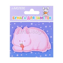 Клейкая бумага для заметок "Bunny, Elephant and Bear" 71x46 мм, 20 листов, офсет 80 г/м², печать 4+0, ассорти форм и дизайнов, в картонном блистере и пластиковом пакете с европодвесом