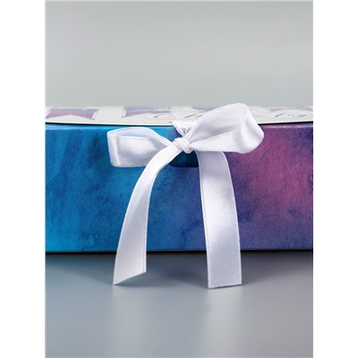 Коробка подарочная новогодняя, складная «Новогодние олени», 16×11.5×5 см