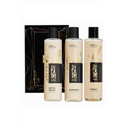 BeOn Подарочный набор парфюрованных гелей для душа №33 / Royal Siesta Beach, Euphoria, Virgin, 260 мл x 3 KRISTALLER, 1213162