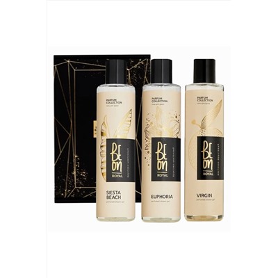BeOn Подарочный набор парфюрованных гелей для душа №33 / Royal Siesta Beach, Euphoria, Virgin, 260 мл x 3 KRISTALLER, 1213162