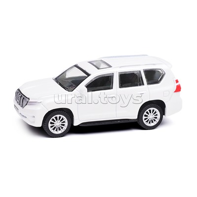 Машина металл Toyota Land Cruiser Prado 10,5 см, (белый) инерц, в коробке