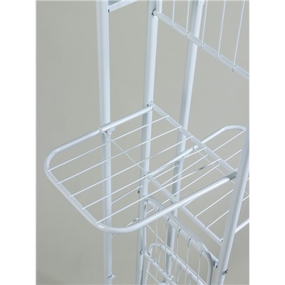 Подставка для цветов Greengo, 7 полок, 43×22×126 см, напольная, металл, белая