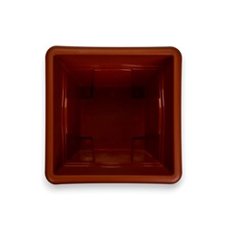 Горшок для цветов с поддоном «Квадро», 12.2 л, пластиковый, терракотовый